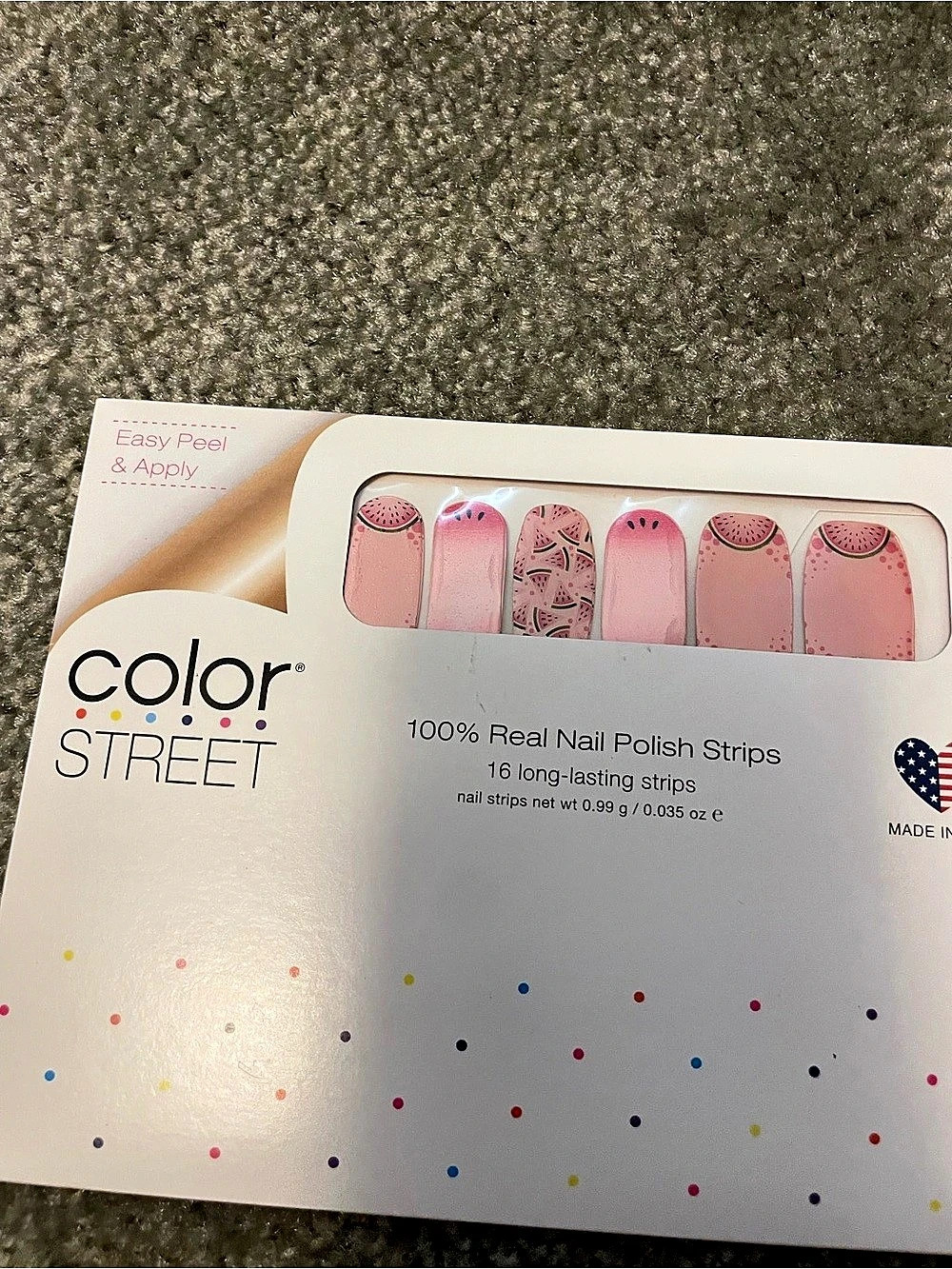 Color Street Melo-Dramatic Pink 100% Real Nail Polish Strips NWT